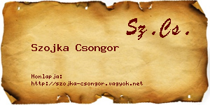 Szojka Csongor névjegykártya
